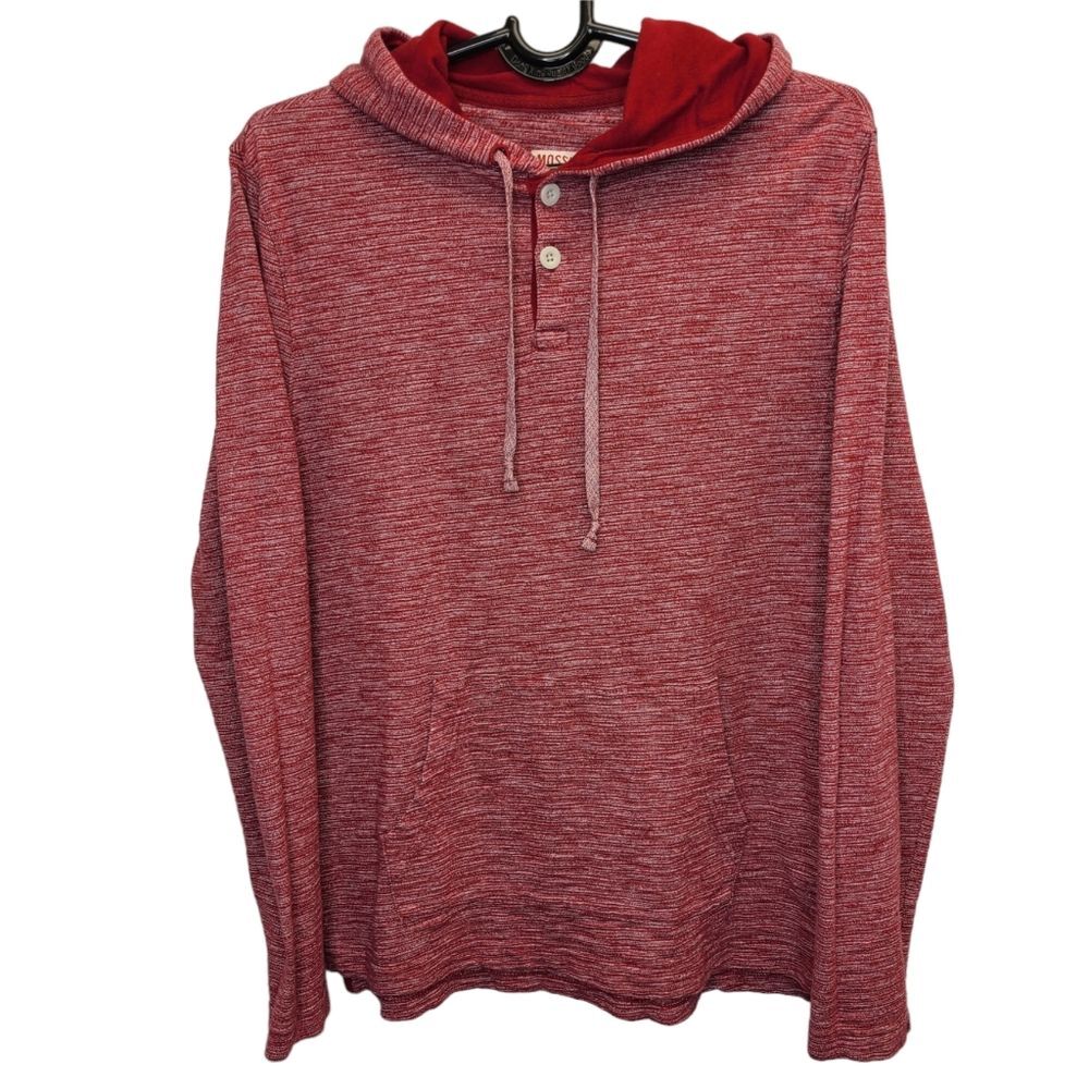 Mossimo Womens Lightweight Maroon Red Pullover Drawstring Sweatshirt Hoodie M